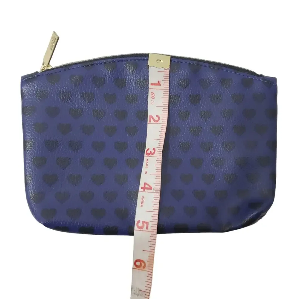 Ipsy | Blue Heart Zipper Top Coin and Beauty Pouch